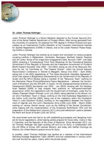 Microsoft Word - Short Bio Julian Hottinger