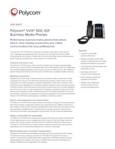 VVX 500 Series Data Sheet