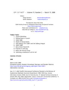 Algebra / Macdonald polynomials / Hahn polynomials / Orthogonal polynomials / Abstract algebra / Mathematics