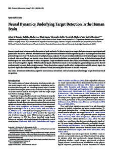 3042 • The Journal of Neuroscience, February 19, 2014 • 34(8):3042–3055  Systems/Circuits Neural Dynamics Underlying Target Detection in the Human Brain