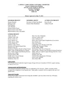 CAPITOL CAMPUS DESIGN ADVISORY COMMITTEE General Administration Building 210 11th Avenue Southwest, Room 324 Olympia, Washington November 19, [removed]:00 AM