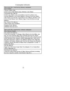 Consumption Advisories Eat no more than 1 meal/week of, Advisory contaminant Lake (County) &hannel &at¿Vh, PCBs Cedar Lake in Cedar Rapids (Linn), McKinley Lake (Union) /arJemoXth %aVV, Mercury