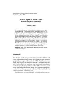 본문(22-2_2013[removed]:25 AM 페이지29  International Journal of Korean Unification Studies Vol. 22, No. 2, 2013, 29–62  Human Rights in North Korea: