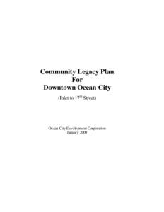 Community Legacy Plan For Downtown Ocean City