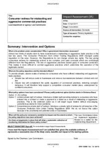 Microsoft Word - cp199_consumer_redress_impact_assessment.doc