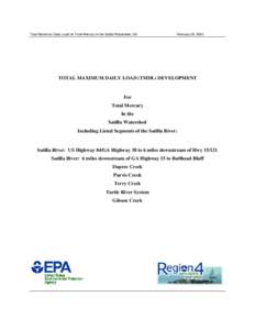 Water pollution / Environment / Total maximum daily load / Clean Water Act / Mercury / Satilla River / United States Environmental Protection Agency / Matter / Chemistry / Hydrology