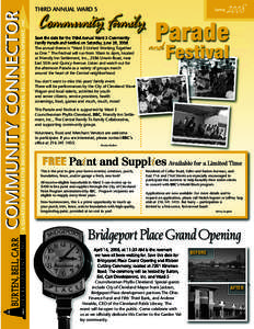A QUARTERLY NEWSLETTER BROUGHT TO YOU BY BURTEN, BELL, CARR DEVELOPMENT, INC.  COMMUNITY CONNECTOR THIRD ANNUAL WARD 5