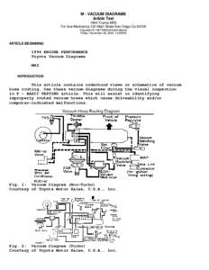 M - VACUUM DIAGRAMS Article Text 1994 Toyota MR2 For Ace Mechanics 123 Main Street San Diego Ca[removed]Copyright © 1997 Mitchell International Friday, November 28, [removed]:00PM