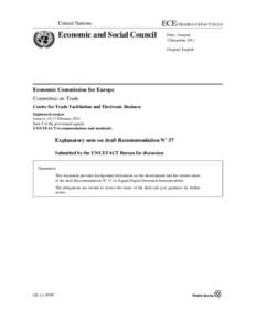 Electronic commerce / UN/CEFACT / United Nations Commission on International Trade Law / Trade facilitation / Standardization / International relations / Commerce / International trade / Business / United Nations Economic and Social Council
