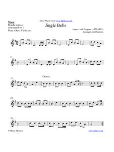 Main: Middle-register instruments in C Flute, Oboe, Violin, etc.  Sheet Music from www.mfiles.co.uk