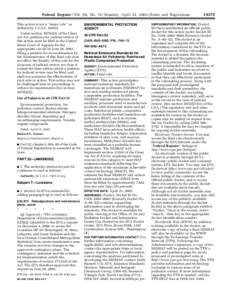 Federal Register / Vol. 68, No[removed]Monday, April 21, [removed]Rules and Regulations This action is not a ‘‘major rule’’ as defined by 5 U.S.C[removed]Under section 307(b)(1) of the Clean Air Act, petitions for j