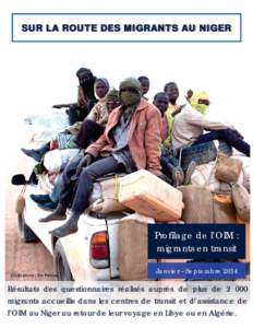Profil des migrants des centres de transit de Dirkou et Arlit - IOM