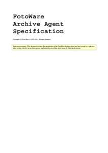 Microsoft Word - 06 FotoWare Archive Agent Specification.doc