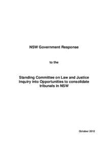 Microsoft Word - Government Response to Standing Committee Inquiry.doc