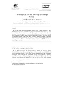 Language Sciences[removed]±422 www.elsevier.com/locate/langsci