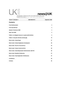 news@UK  The Newsletter of UKUUG, the UK’s Unix and Open Systems Users Group Published electronically at http://www.ukuug.org/newsletter/  Volume 18, Number 3