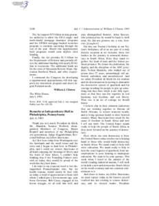 1248  July 3 / Administration of William J. Clinton, 1993 The Act support $73 billion in loan guarantee authority to allow the FHA single- and multi-family mortgage insurance programs