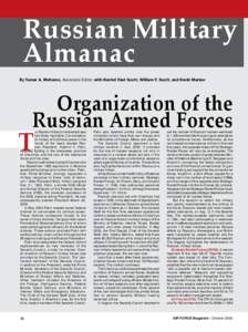 Russian Military Almanac By Tamar A. Mehuron, Associate Editor, with Harriet Fast Scott, William F. Scott, and David Markov