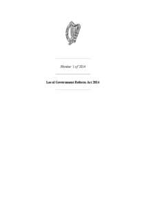 Number 1 of[removed]Local Government Reform Act 2014