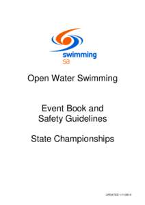 Open Water Swimming  Event Book and Safety Guidelines State Championships