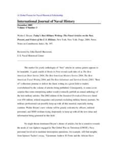 A Global Forum for Naval Historical Scholarship  International Journal of Naval History December 2005 Volume 4 Number 3