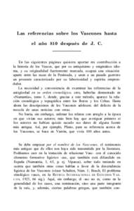 Las referencias sobre los Vascones hasta el año 810 después de J. C.