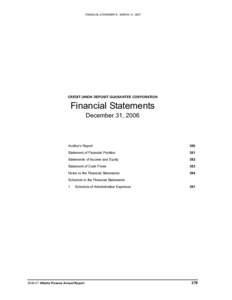 Alberta Finance - Annual Report[removed]Financial Statements