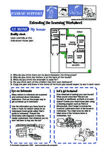 PANDAI! SUPPORT www.curriculum.edu.au/pandai Extending the Learning Worksheet AT HOME My house Reality check