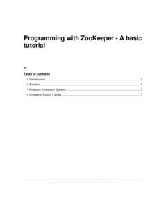 Concurrency / Producer-consumer problem / Java / Constructor / Zookeeper / Java programming language / Computing / Object-oriented programming / Software engineering