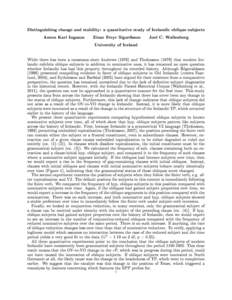 Distinguishing change and stability: a quantitative study of Icelandic oblique sub jects Anton Karl Ingason Einar Freyr Sigurðsson  Joel C. Wallenberg