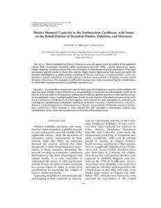 Caribbean Journal of Science, Vol. 34, No. 3-4, [removed], 1998 Copyright 1998 College of Arts and Sciences University of Puerto Rico, Mayagüez