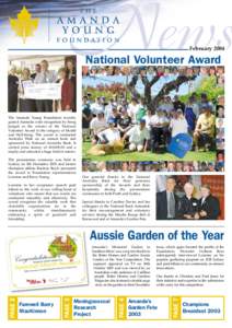 News February 2004 National Volunteer Award  The Amanda Young Foundation recently