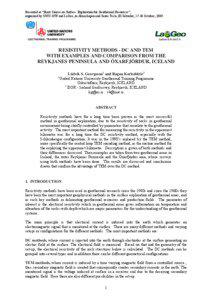 Presented at “Short Course on Surface Exploration for Geothermal Resources”, organized by UNU-GTP and LaGeo, in Ahuachapan and Santa Tecla, El Salvador, 17-30 October, 2009.