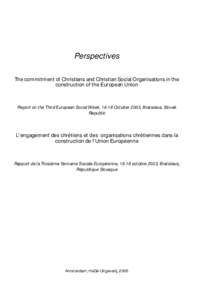 Ján Figeľ / Christian democracy / European Economic and Social Committee / Slovakia / European Union / Europe / Bratislava