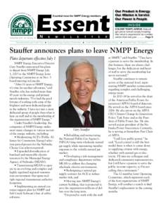 Essent Essential news for NMPP Energy members November 2014 Vol. 39 Issue 10  N