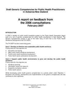 Microsoft Word - Report on Consultation on the Draft Generic Competencies for Public Health February 2007.doc