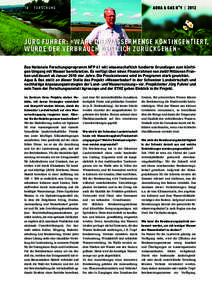 10 | FORSCHUNG  AQUA & GAS N o 9 | 2012 jürg Fuhrer: «Wäre die Wassermenge kontingentiert, würde der Verbrauch deutlich zurückgehen»