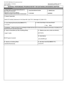 RECIPIENT NAME:District Of Columbia Government OMB CONTROL NUMBER: [removed]EXPIRATION DATE: [removed]AWARD NUMBER: 11-43-B10536 DATE: [removed]