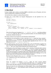 Systemprogrammierung Unix/Linux Hans-Georg Eßer, TH Nürnberg http://ohm.hgesser.de/sp-ss2015/ SS 2015 Übung 2