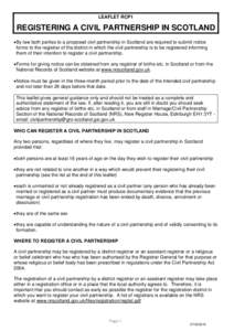 Law / Government / Civil partnership in the United Kingdom / Partnerships / Civil Partnership Act / Civil union / General Register Office / Registration district / Christian Law of Marriage in India / Business law / Types of business entity / United Kingdom