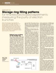 Storage ring filling patterns for time-resolved based experiments: measuring the purity of electron bunches