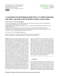 Hydrol. Earth Syst. Sci., 19, 1035–1054, 2015 www.hydrol-earth-syst-sci.net[removed]doi:[removed]hess[removed] © Author(s[removed]CC Attribution 3.0 License.  A conceptual socio-hydrological model of the co-ev