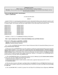 Fire marshal / Firefighting / Firefighting in the United States / Safety / American National Standards Institute / National Institute of Standards and Technology / Construction / Measurement / Standards organizations / Ethics / Crime