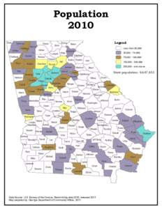 Population 2010 Dade Catoosa