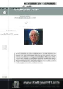 Les dossiers du 11 septembre Le complot de Cheney Par Steve Clemons The Washington Note, Le 29 mai 2007