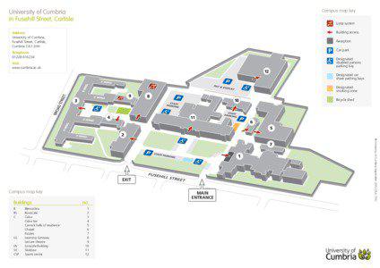 Campus map key  University of Cumbria