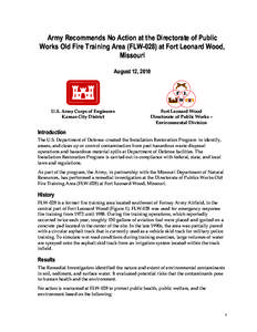 Engineering Evaluation / Cost Analysis at the Old Pesticide Storage Area, Fort Leonard Wood, Missouri