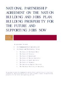 National Partnership Agreement on the Nation Building and Jobs Plan