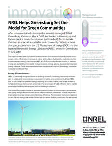 Architecture / Building engineering / Battelle Memorial Institute / Golden /  Colorado / National Renewable Energy Laboratory / United States Department of Energy National Laboratories / Greensburg /  Kansas / Greensburg / Sustainable energy / Environment / Sustainable building / Energy