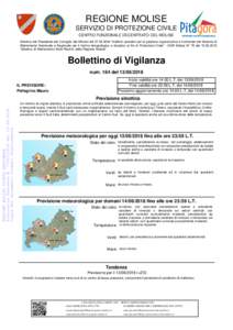 REGIONE MOLISE SERVIZIO DI PROTEZIONE CIVILE CENTRO FUNZIONALE DECENTRATO DEL MOLISE Direttiva del Presidente del Consiglio dei Ministri del “Indirizzi operativi per la gestione organizzativa e funzionale de